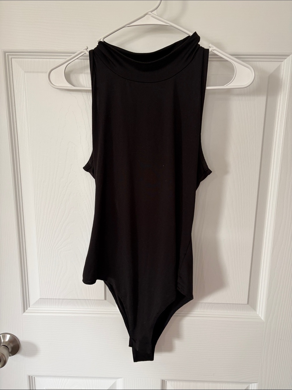 Black Sleeveless Mock Neck Bodysuit